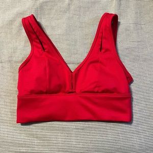 Alo Yoga Red Size Small Double V Sports Bra